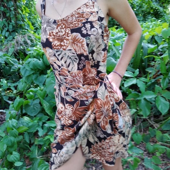 Vintage Sexy Floral Surfer Skater Wrap Dress - Picture 5 of 7